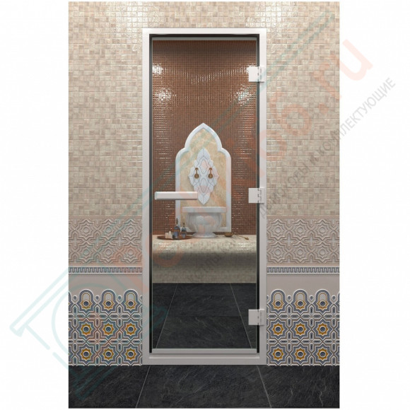 Стеклянная дверь DoorWood Хамам Прозрачное 2100х700 (по коробке) в Нижневартовске