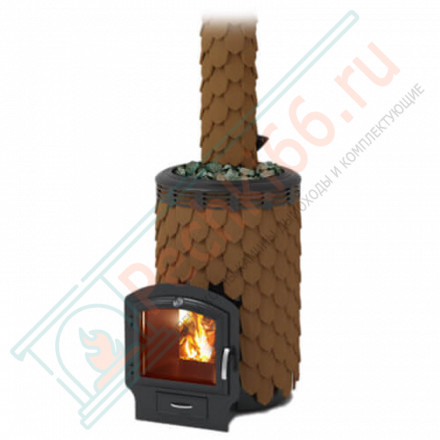 Печь для бани Альфа Панголина Inox ЧДБСЭ, ЗК, терракота (T.M.F) до 24 м3