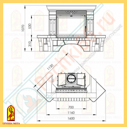 Облицовка Октава 700, бежевый (Мета)