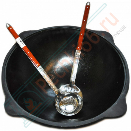 Узбекский чугунный казан круглое дно 225 л. без крышки (Наманган DAVR METALL)