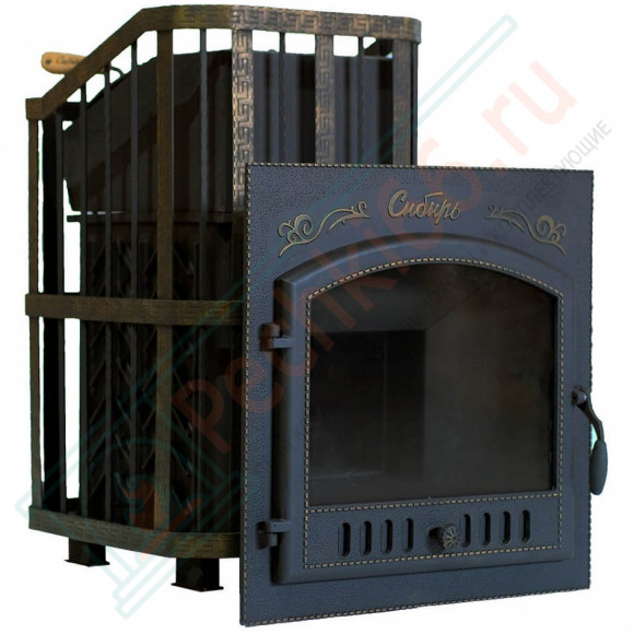 Чугунная печь для бани"Сибирь-25" (дверка 700х700) с закрытой каменкой (Сибирь-Премиум) в Нижневартовске
