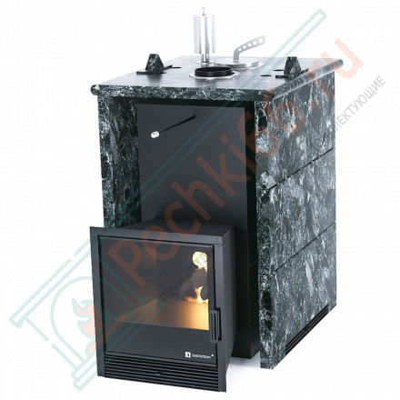 Печь для бани Анапа в трёхстороннем кожухе из пироксенита (ИзиСтим)