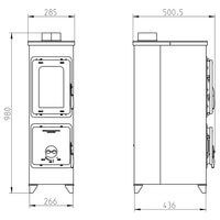 Отопительная печь Flensburg Top, Черная (Thorma) до 190 м3