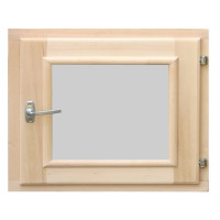 Окно для бани 400х300 мм, листв. порода, стеклопакет (DoorWood)