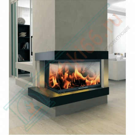 Каминная топка Дельта 800 L два стекла левая принтинг (Экокамин)