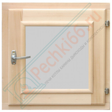 Окно для бани 400х400 мм, листв. порода, стеклопакет (DoorWood)