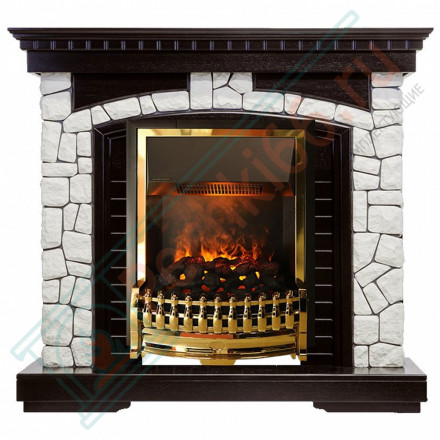 Электрический Каминокомплект Glasgow - Венге / Белый с очагом Atherton