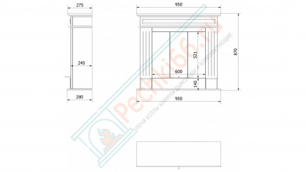 Биокамин NOVEMBER, белый (Kratki)