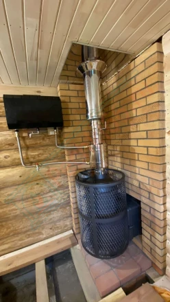 Печь банная ProMetall Атмосфера L сетка под ключ (монтаж 08.2023)