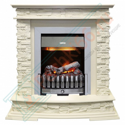 Каминокомплект Luzern - Слоновая кость с электрическим очагом Danville Chrome FB2