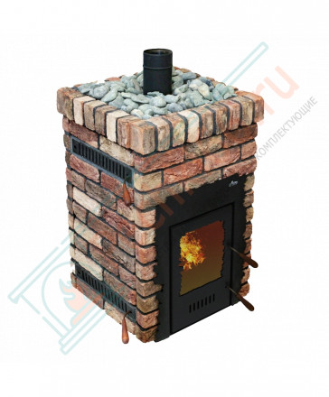Дровяная банная печь Grill'D Retro Short (Камень колотый 20 кг)