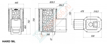 Печь для бани Hard 20L Саванна (Сталь-Мастер)