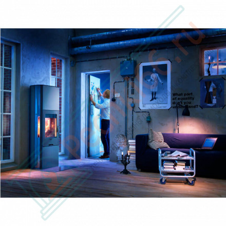 Печь-камин 35, со стеклянной дверцей, цвет черный (Contura)