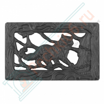 Решетка чугунная вентиляционная РВ-1 "Кот ученый" (Рубцовск-Литком)