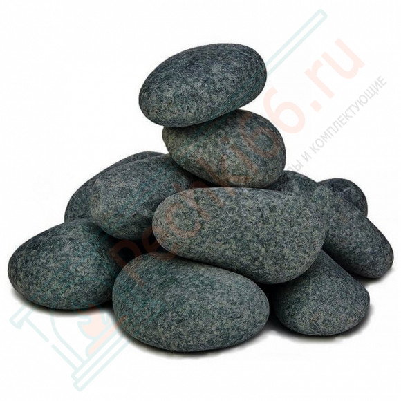 Камень для бани Пироксенит "Черный принц" шлифованный средний, 10 кг, м/р Хакасия (коробка), 10 кг в Нижневартовске