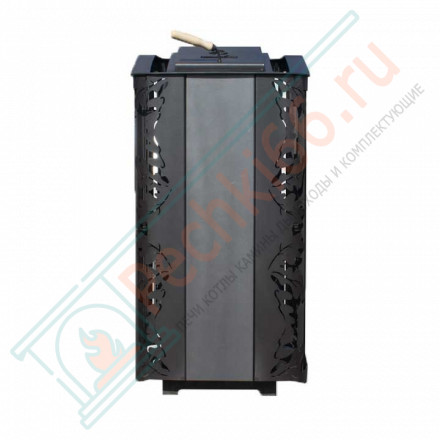 Печь для бани Терма Каменка мини удлиненная топка панорама (Варвара)