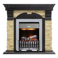Электрокаминокомплект Dublin - Венге / Сланец с очагом Danville Chrome FB2